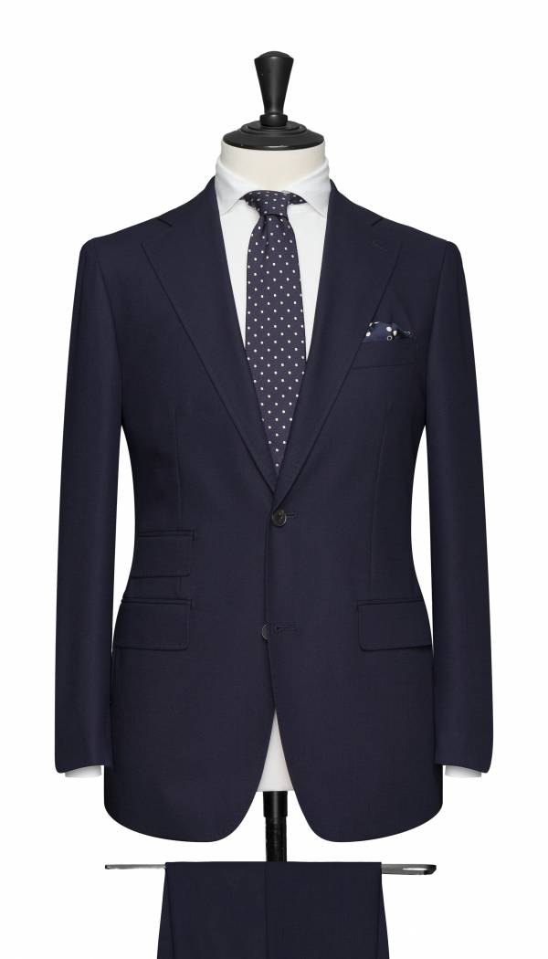 Custom-made blue suit